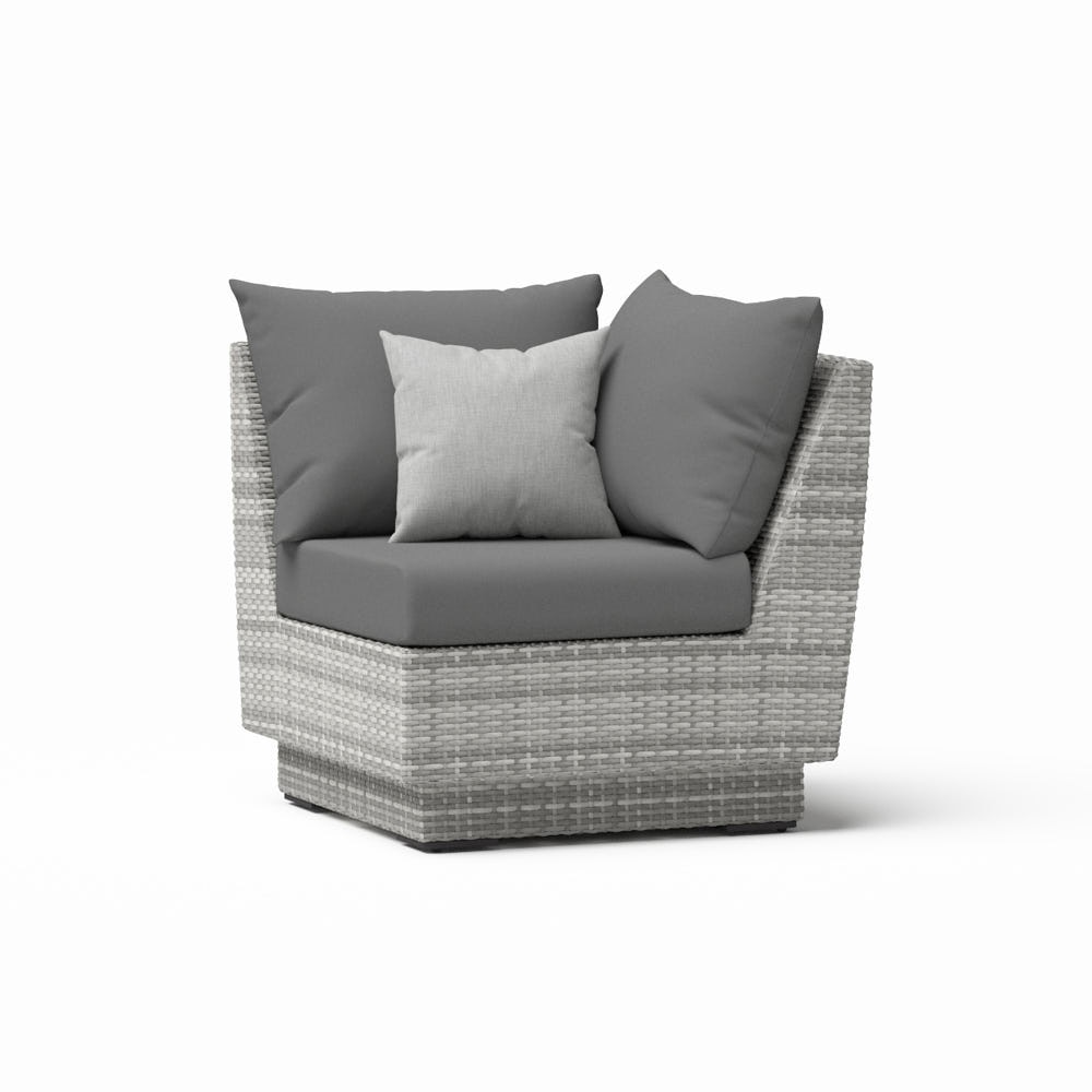 Cannes™ Sunbrella® Outdoor Corner Chair - Charcoal Gray