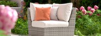 Cannes™ Sunbrella® Outdoor Corner Chair - Centered Ink