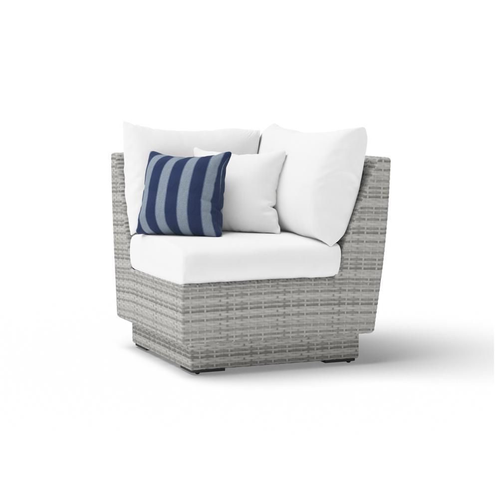 Cannes™ Sunbrella® Outdoor Corner Chair - Centered Ink