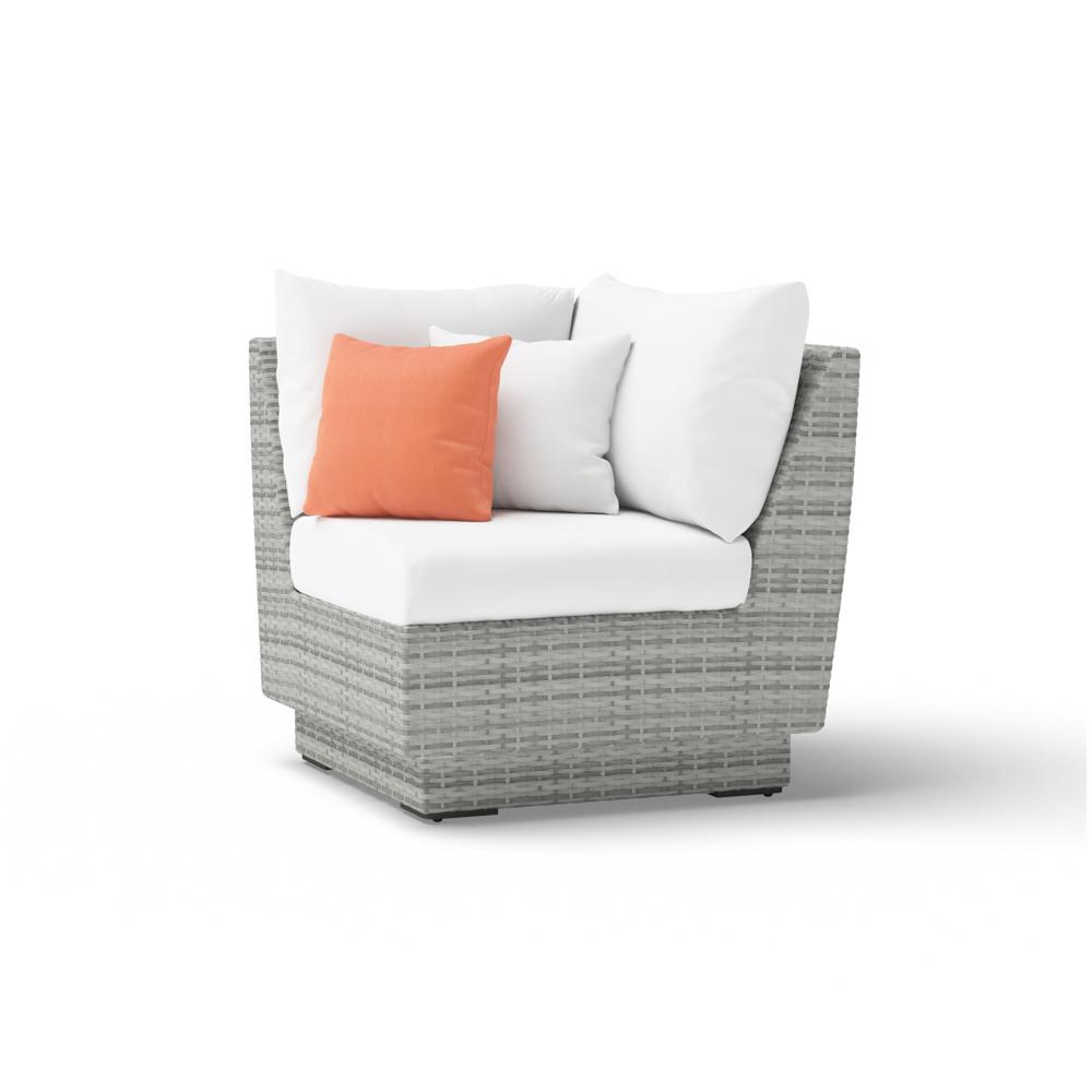 Cannes™ Sunbrella® Outdoor Corner Chair - Cast Coral