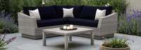 Cannes™ Sunbrella® Outdoor Corner Chair - Navy Blue