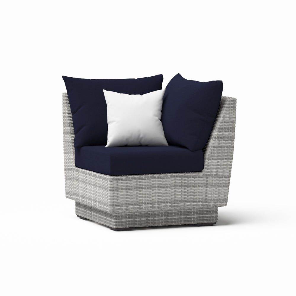 Cannes™ Sunbrella® Outdoor Corner Chair - Navy Blue