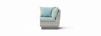 Cannes™ Sunbrella® Outdoor Corner Chair - Spa Blue