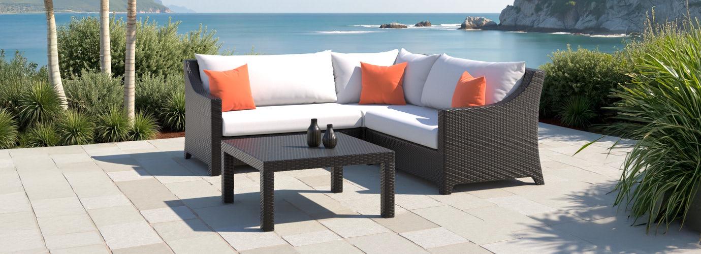 Deco™ Sunbrella® Outdoor Corner Chair - Cast Coral