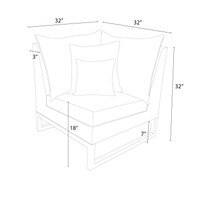 Mili™ Corner Chair - Charcoal Gray