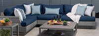 Portofino® Comfort Sunbrella® Outdoor Corner Chair - Laguna Blue