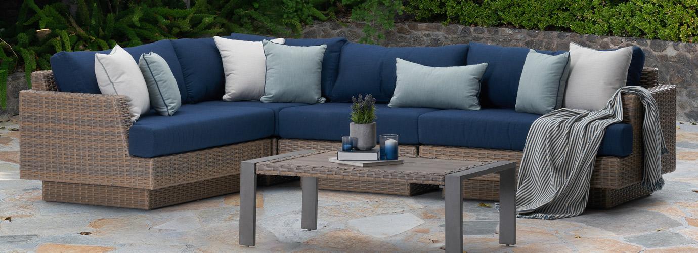 RST Brands Portofino Repose Outdoor Corner Chair - Thumbnail 4