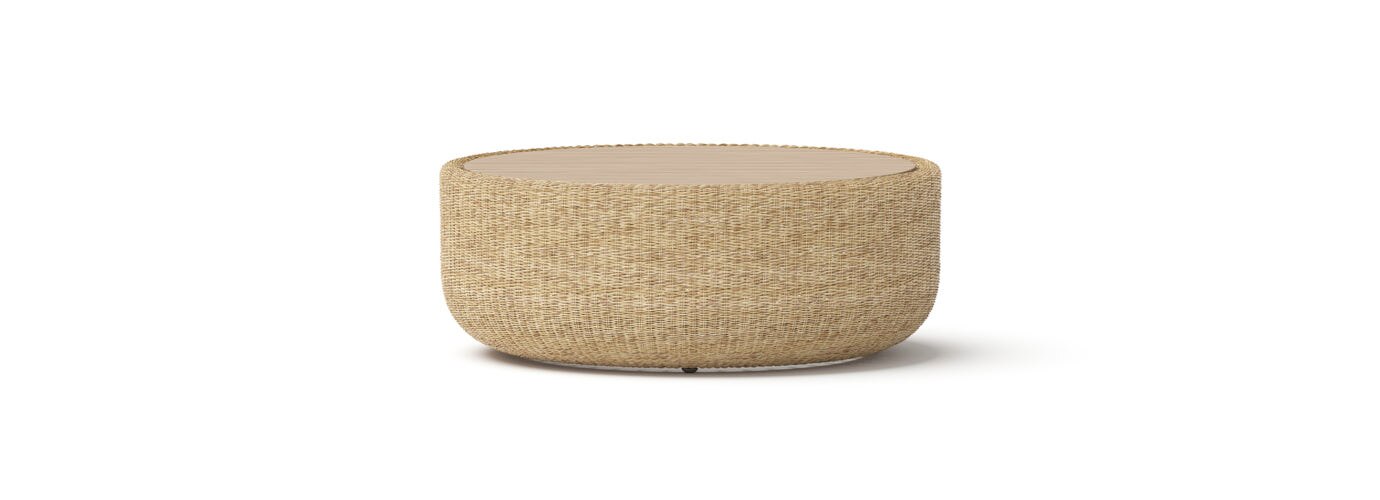 Sedona Resin Wicker Outdoor Patio Round Coffee Table - Thumbnail 2