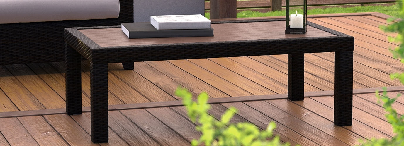 Deco™ Deluxe Wood Top Coffee Table