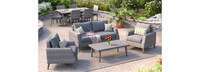 Portofino® Affinity 11 Piece Sunbrella® Outdoor Estate Set - Charcoal Gray
