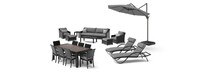 Deco™ 20 Piece Sunbrella® Outdoor Estate Set - Charcoal Gray