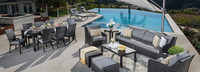 Deco™ 20 Piece Sunbrella® Outdoor Estate Set - Charcoal Gray