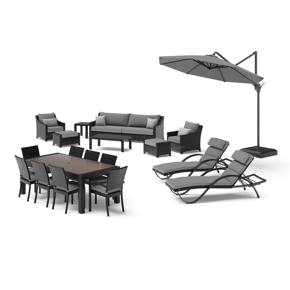 Deco™ 20 Piece Sunbrella® Outdoor Estate Set - Charcoal Gray