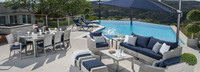 Cannes™ 20 Piece Sunbrella® Outdoor Estate Set - Charcoal Gray
