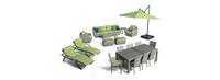 Cannes™ 20 Piece Sunbrella® Outdoor Estate Set - Ginkgo Green