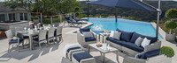 Cannes™ 20 Piece Sunbrella® Outdoor Estate Set - Ginkgo Green