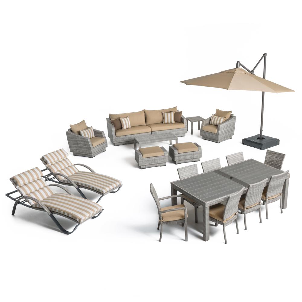 Cannes™ 20 Piece Sunbrella® Outdoor Estate Set - Maxim Beige