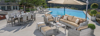 Cannes™ 20 Piece Sunbrella® Outdoor Estate Set - Spa Blue