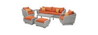 Cannes™ 20 Piece Sunbrella® Outdoor Estate Set - Tikka Orange