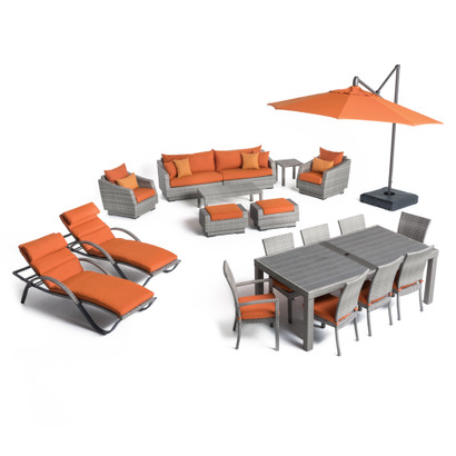 Cannes™ 20 Piece Outdoor Estate Set - Tikka Orange