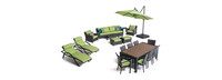 Deco™ 20 Piece Sunbrella® Outdoor Estate Set - Ginkgo Green