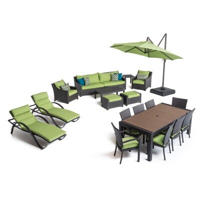 Deco™ 20 Piece Sunbrella® Outdoor Estate Set - Ginkgo Green