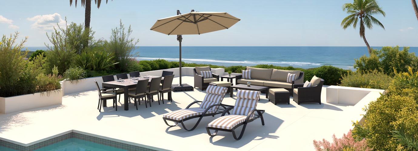 Deco™ 20 Piece Sunbrella® Outdoor Estate Set - Maxim Beige
