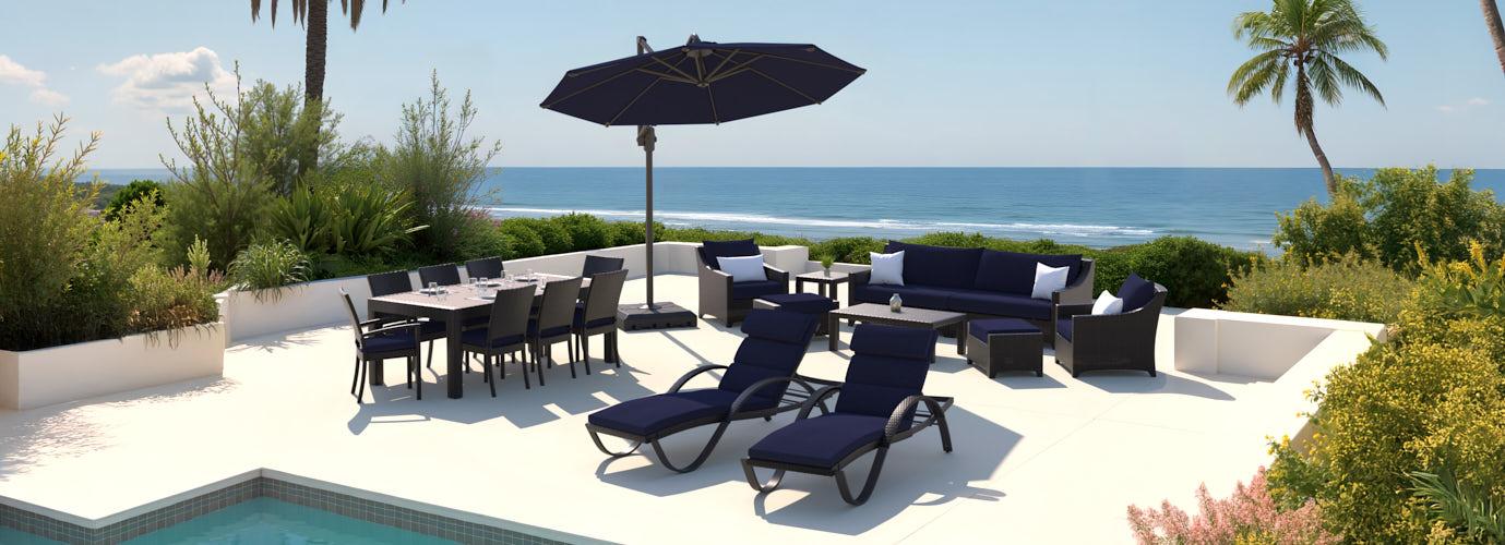 Deco™ 20 Piece Sunbrella® Outdoor Estate Set - Navy Blue