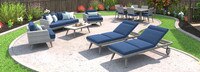 Portofino® Casual 13 Piece Sunbrella® Outdoor Estate Set - Laguna Blue