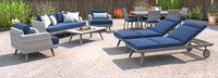Portofino® Casual 13 Piece Sunbrella® Outdoor Estate Set - Laguna Blue