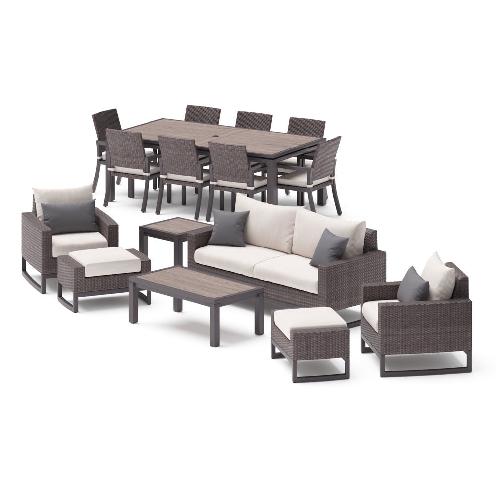 Milea™ 16 Piece Sunbrella Outdoor Patio Estate Set - Natural Beige