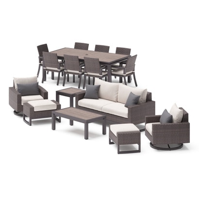 Milea™ 16 Piece Sunbrella Outdoor Patio Motion Estate Set