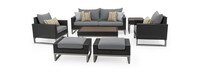 Milo™ Espresso 18 Piece Sunbrella® Outdoor Estate Set - Charcoal Gray