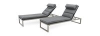 Milo™ Espresso 18 Piece Sunbrella® Outdoor Estate Set - Charcoal Gray