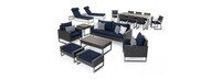 Milo™ Espresso 18 Piece Sunbrella® Outdoor Estate Set - Navy Blue