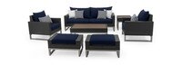 Milo™ Espresso 18 Piece Sunbrella® Outdoor Estate Set - Navy Blue