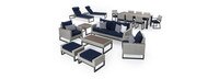Milo™ Gray 18 Piece Sunbrella® Outdoor Estate Set - Navy Blue