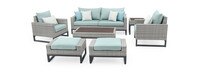 Milo™ Gray 18 Piece Estate Set - Spa Blue