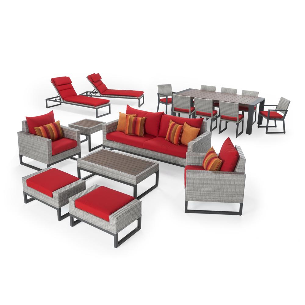Milo™ Gray 18 Piece Estate Set - Sunset Red