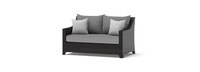 Deco™ Sunbrella® Outdoor Loveseat & Ottoman - Charcoal Gray