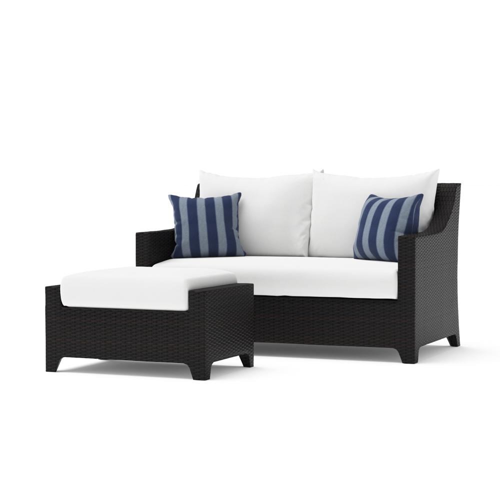 Deco™ Loveseat & Ottoman - Centered Ink