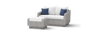 Cannes™ Loveseat & Ottoman - Bliss Ink