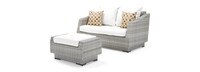 Cannes™ Loveseat and Ottoman - Moroccan Cream
