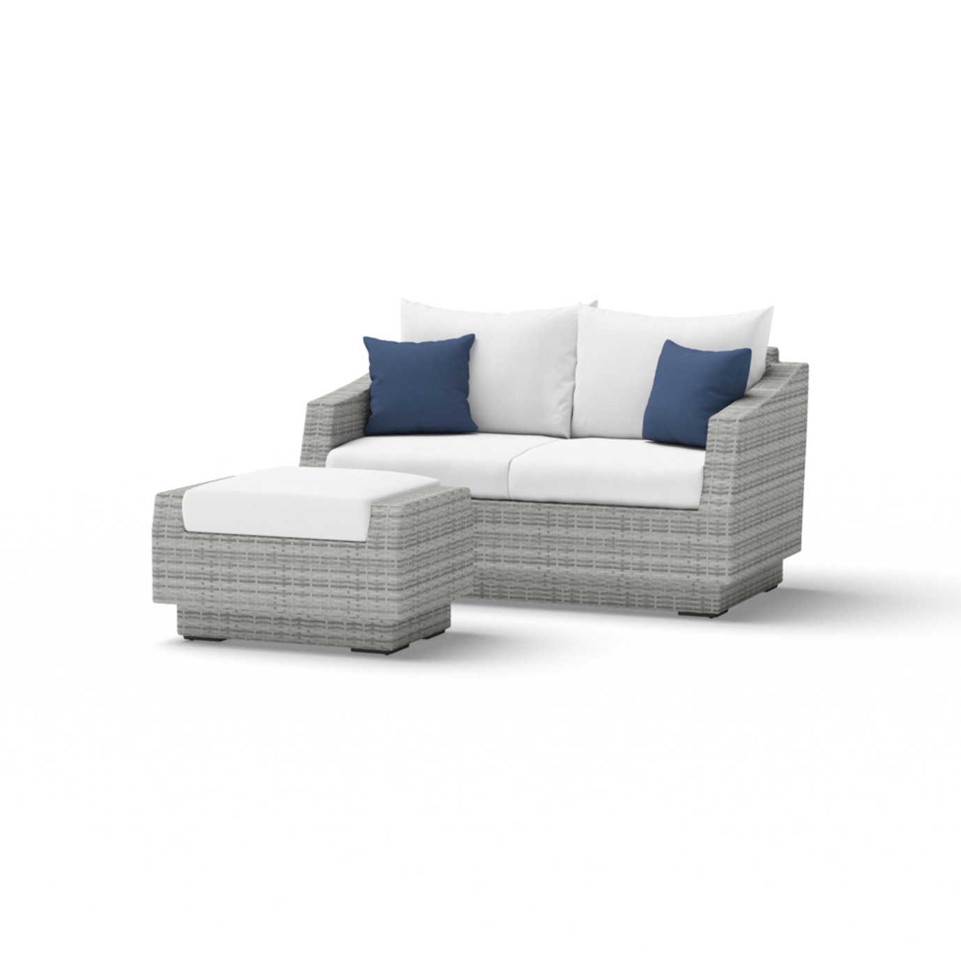 Cannes™ Sunbrella® Outdoor Loveseat & Ottoman