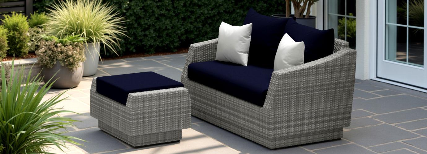RST Brands Cannes Loveseat & Ottoman - Thumbnail 3