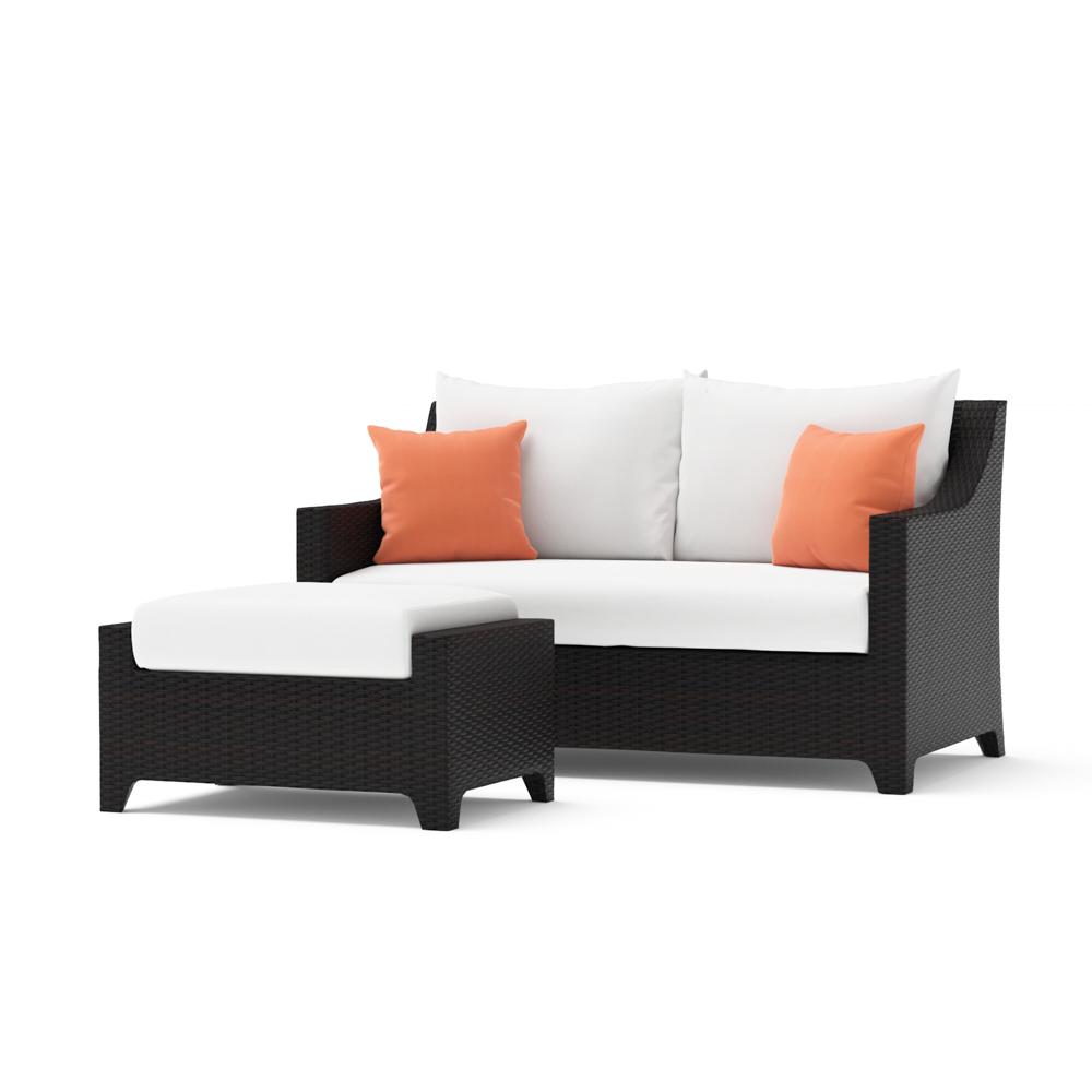 Deco™ Loveseat & Ottoman - Cast Coral