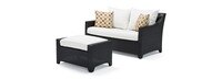 Deco™ Loveseat and Ottoman - Moroccan Cream