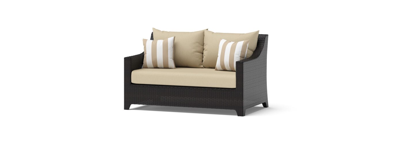 Deco™ Sunbrella® Outdoor Loveseat & Ottoman - Maxim Beige
