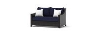 Deco™ Sunbrella® Outdoor Loveseat & Ottoman - Navy Blue