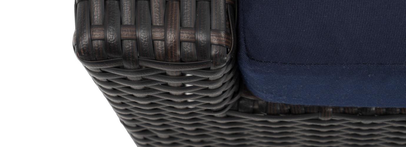 Deco™ Sunbrella® Outdoor Loveseat & Ottoman - Navy Blue